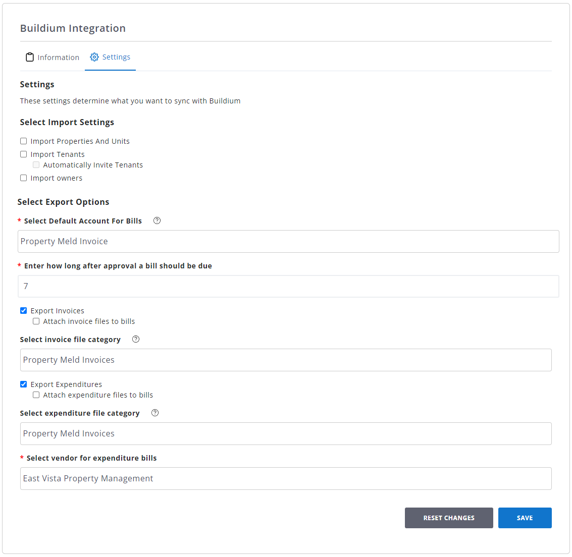 Integration Settings - Buildium* – Help Center